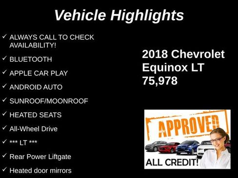 Used 2018 Chevrolet Equinox LT w/ Sun & Infotainment Package AWD/4WD image 9