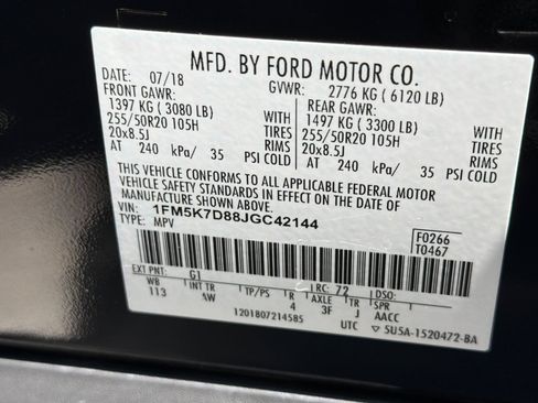 Used 2018 Ford Explorer XLT w/ Equipment Group 202A FWD image 33