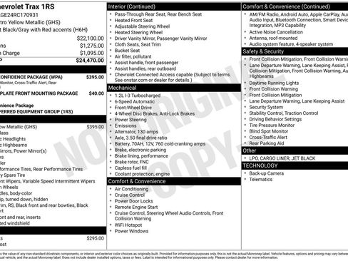 Used 2024 Chevrolet Trax RS w/ Driver Confidence Package FWD image 28