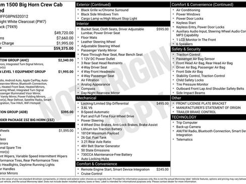 Used 2023 RAM 1500 Big Horn w/ Trailer Tow Group AWD/4WD image 6