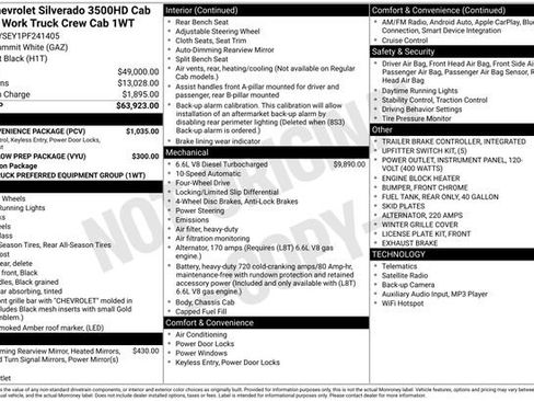 Used 2023 Chevrolet Silverado 3500 W/T w/ WT Convenience Package image 10