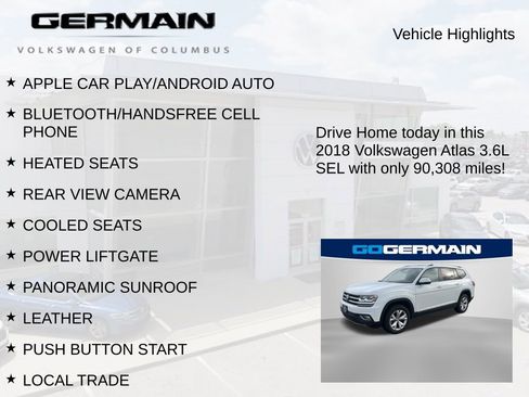 Used 2018 Volkswagen Atlas SEL AWD/4WD image 5