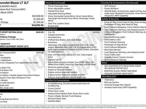 Used 2024 Chevrolet Blazer LT w/ Midnight/Sport Edition image 65