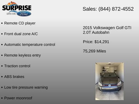 Used 2015 Volkswagen Golf 4-Door FWD image 8