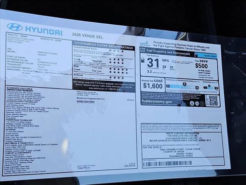 New 2026 Hyundai Venue SEL image 17