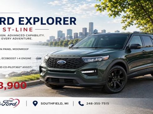 Used 2023 Ford Explorer ST-Line w/ Class IV Trailer Tow Package AWD/4WD image 1