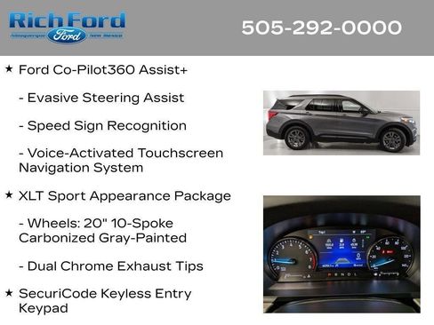Certified 2024 Ford Explorer XLT w/ Equipment Group 202A RWD image 30