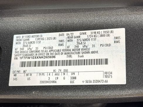 Used 2022 Ford F150 XLT w/ Equipment Group 302A High AWD/4WD image 37
