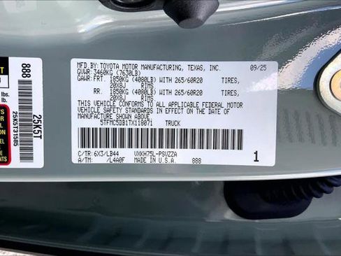 Certified 2026 Toyota Tundra 1794 Edition AWD/4WD image 36