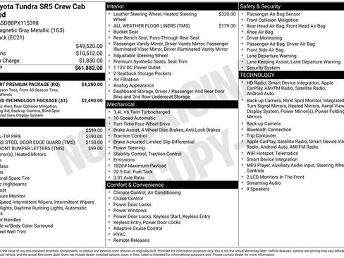 Used 2023 Toyota Tundra SR5 w/ TRD Sport Premium Package AWD/4WD image 11