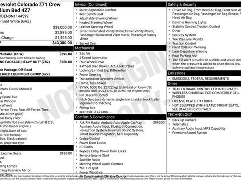 Certified 2022 Chevrolet Colorado Z71 w/ Safety Package image 35