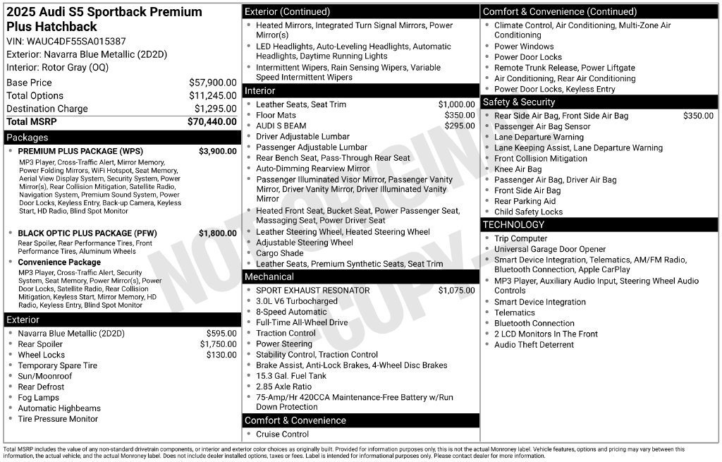 Certified 2025 Audi S5 Premium Plus w/ Premium Plus Package AWD/4WD image 43