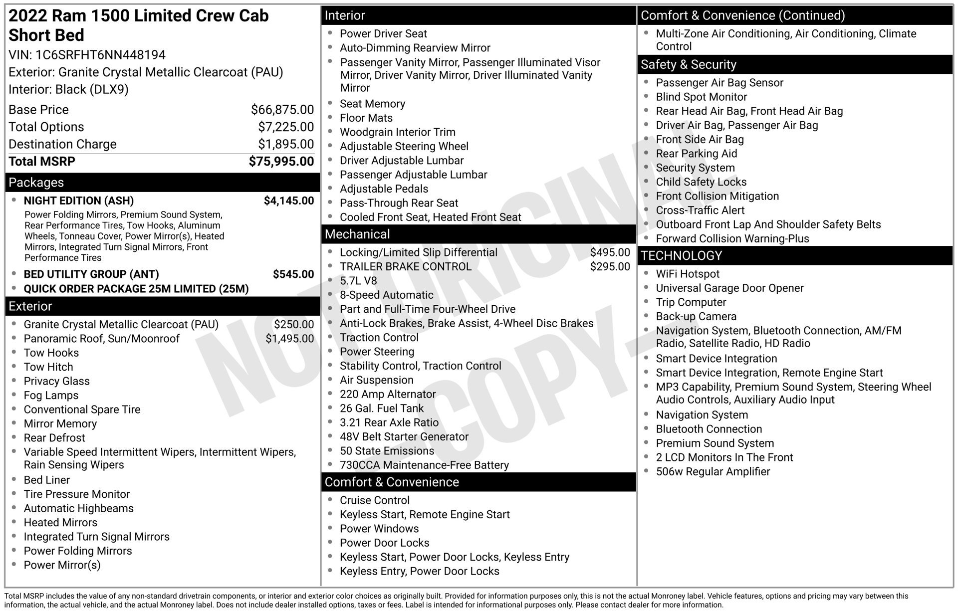 Used 2022 RAM 1500 Limited w/ Night Edition AWD/4WD image 3