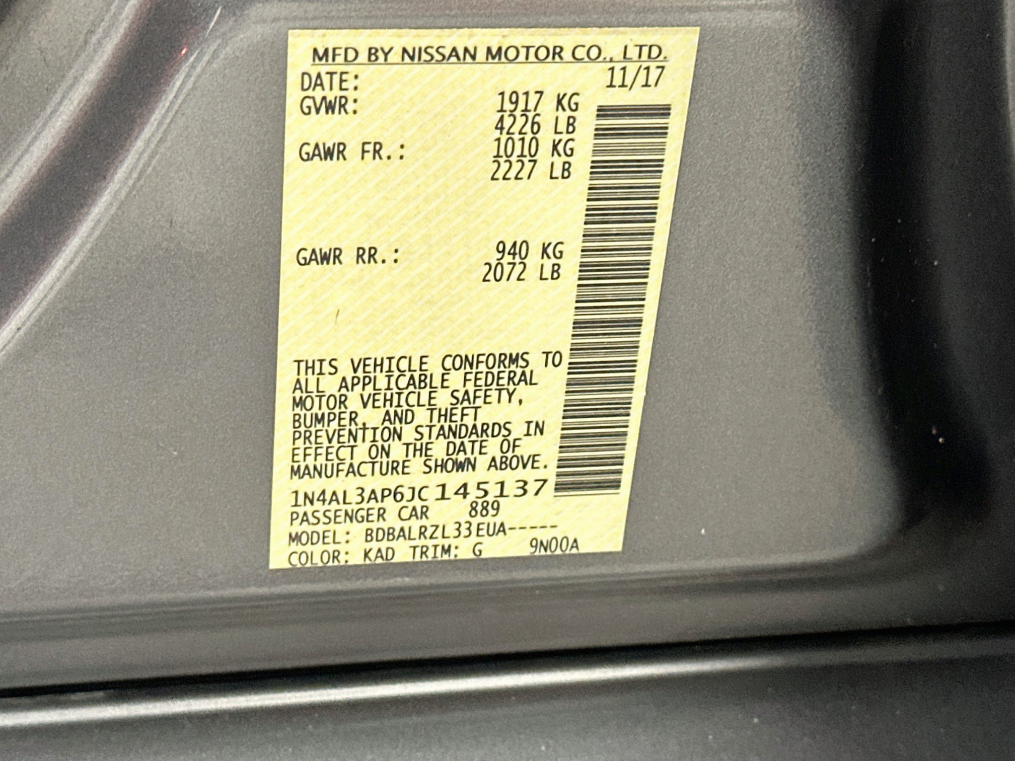 Used 2018 Nissan Altima 2.5 SL FWD image 12