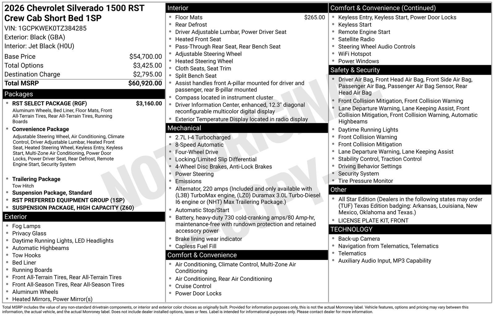 New 2026 Chevrolet Silverado 1500 RST w/ RST Select Package AWD/4WD image 29