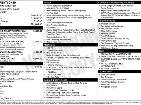 Used 2017 INFINITI QX80 2WD w/ Deluxe Technology Package image 46