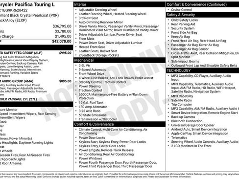 Used 2019 Chrysler Pacifica Touring-L w/ Advanced Safetytec Group FWD image 37