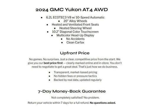 Used 2024 GMC Yukon AT4 w/ Technology Package AWD/4WD image 2