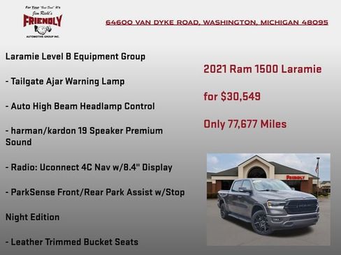 Used 2021 RAM 1500 Laramie AWD/4WD image 10