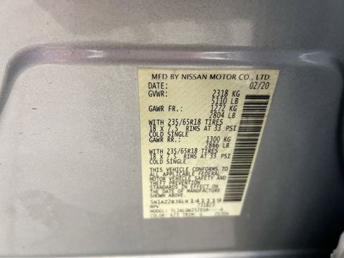 Used 2020 Nissan Murano SV w/ Cargo Package image 27