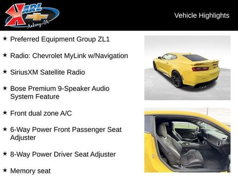 Certified 2018 Chevrolet Camaro ZL1 image 2