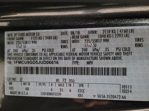 Used 2018 Ford Escape SE w/ Ford Safe & Smart Package AWD/4WD image 33