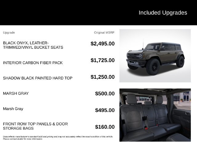 New 2026 Ford Bronco Raptor w/ Interior Carbon Fiber Pack AWD/4WD image 5