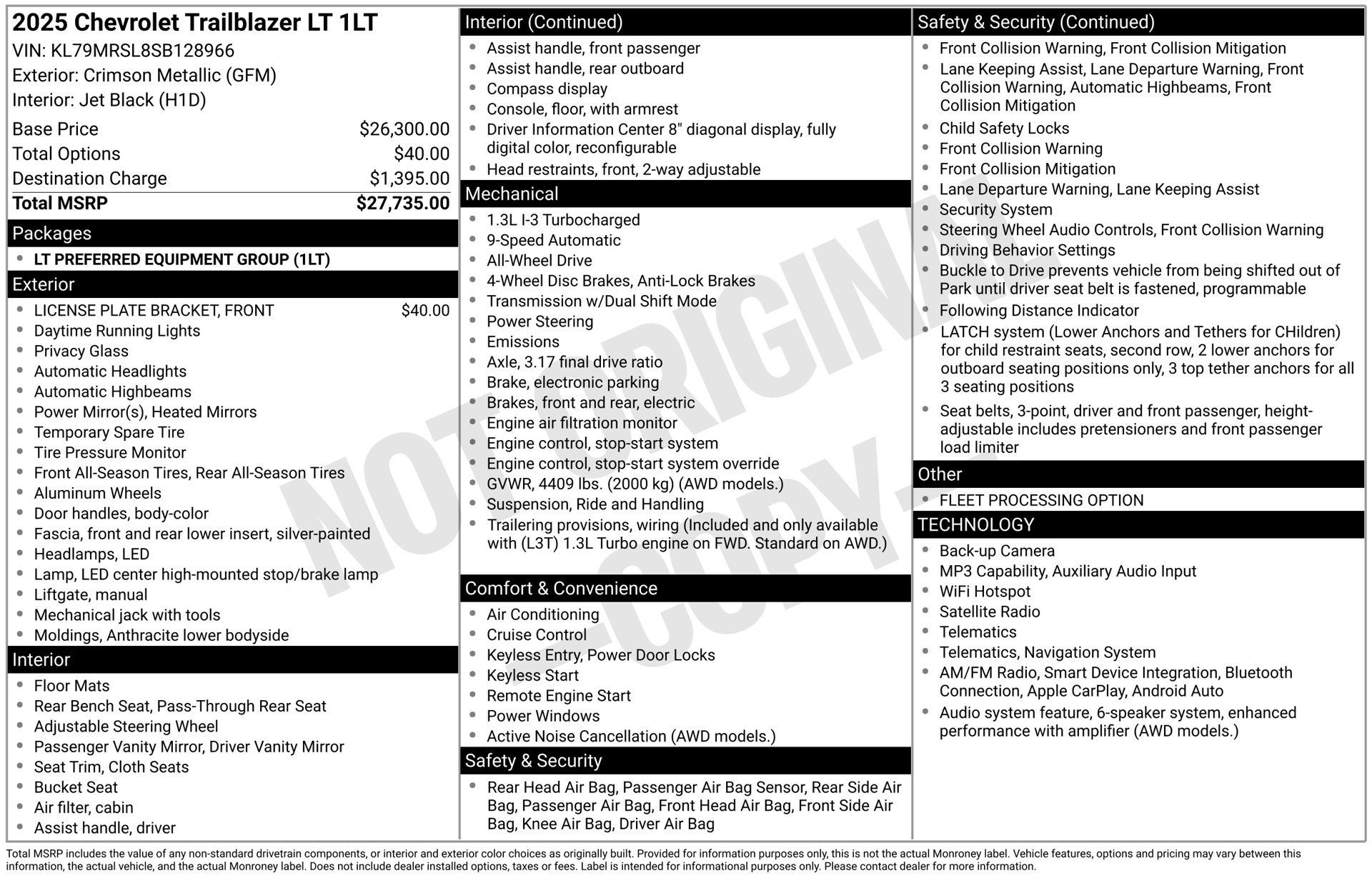 Used 2025 Chevrolet TrailBlazer LT AWD/4WD image 3