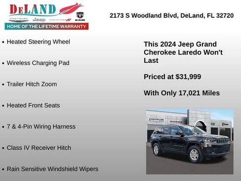 Used 2024 Jeep Grand Cherokee Laredo w/ Luxury Tech Group I image 30