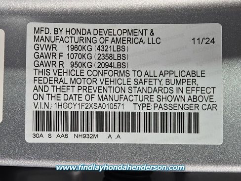 Certified 2025 Honda Accord LX image 13