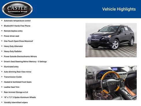 Used 2012 Lexus RX 350 AWD w/ Premium Pkg image 8