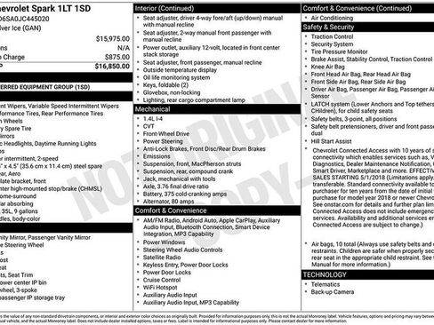 Certified 2018 Chevrolet Spark LT image 7