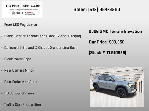 New 2026 GMC Terrain Elevation w/ Black Edition FWD image 19
