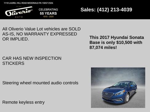 Used 2017 Hyundai Sonata SE image 5