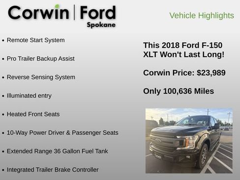 Used 2018 Ford F150 XLT w/ Equipment Group 302A Luxury AWD/4WD image 16