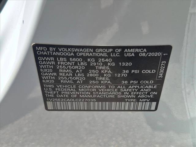 Used 2020 Volkswagen Atlas Cross Sport SE w/ Panoramic Sunroof Package FWD image 16