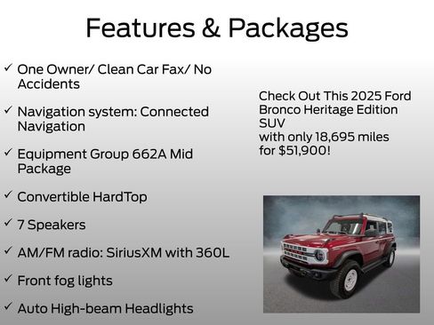 Used 2025 Ford Bronco Heritage Edition AWD/4WD image 4