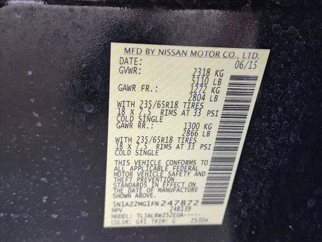 Used 2015 Nissan Murano SL w/ Cargo Package w/Cover FWD image 23