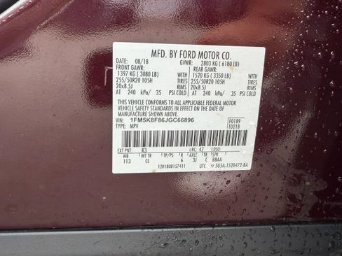 Used 2018 Ford Explorer Limited w/ Equipment Group 301A AWD/4WD image 32