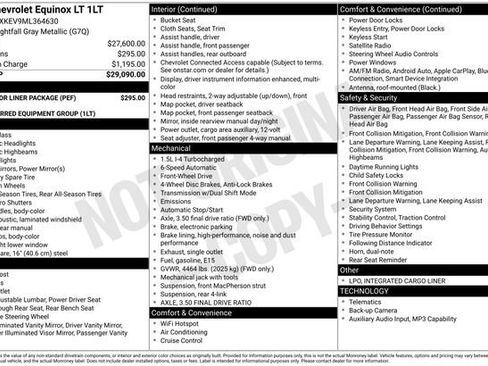 Used 2021 Chevrolet Equinox LT w/ LPO, Floor Liner Package FWD image 3