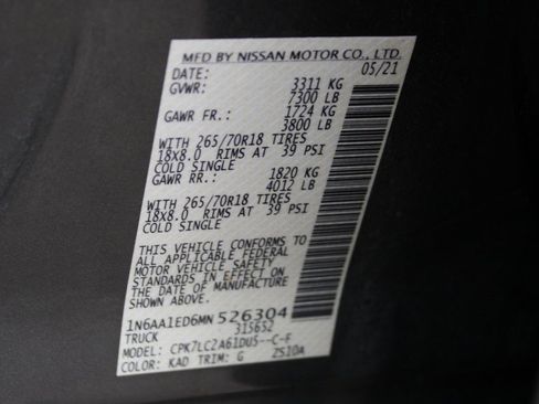 Used 2021 Nissan Titan SV w/ SV Convenience Package image 50