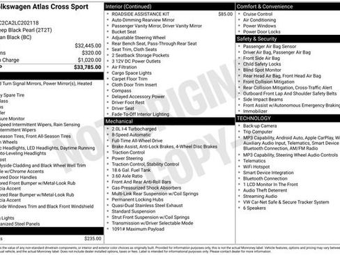 Used 2020 Volkswagen Atlas Cross Sport S AWD/4WD image 15