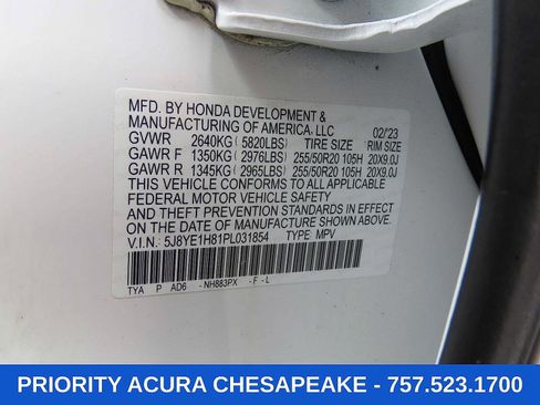 Certified 2023 Acura MDX SH-AWD w/ Advance Package image 33