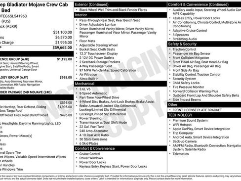 New 2025 Jeep Gladiator Mojave w/ Convenience Group image 6