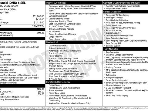 Used 2023 Hyundai Ioniq 6 SEL w/ Cargo Package AWD/4WD image 6