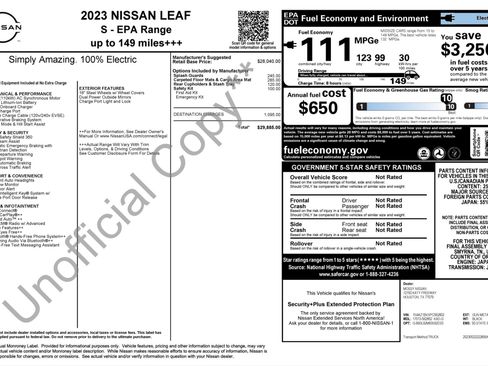 Used 2023 Nissan Leaf S FWD image 2