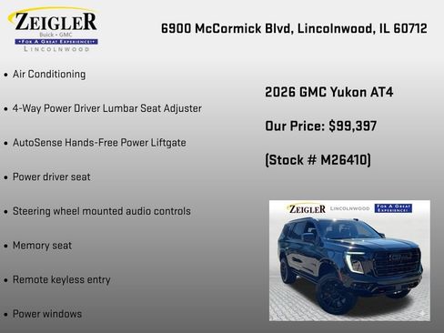 New 2026 GMC Yukon AT4 w/ AT4 Premium Package AWD/4WD image 30