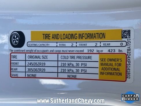 Certified 2023 Chevrolet Corvette Stingray Preferred Cpe w/ Z51 Performance Package image 44