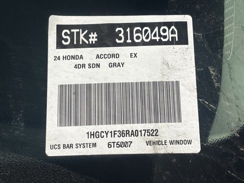 Certified 2024 Honda Accord EX image 4