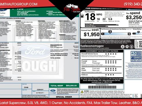Used 2022 Ford F150 Lariat w/ Max Trailer Tow Package AWD/4WD image 56